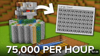 BEST amp FASTEST AUTOMATIC COBBLESTONE FARM FOR MINECRAFT BEDROCK EDITION 121 TUTORIAL [upl. by Releyks]