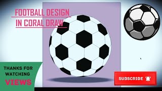 Football Design in Coral draw  Coral design tutorial  coral me football kese banaye [upl. by Waneta779]