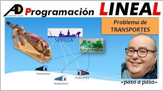 Programación LINEAL Problema de TRANSPORTES 2 ACADEMIADIEGO [upl. by Kean]