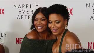 Sanaa Gabrielle Union Nia Long amp More Talk Hair Netflix’s Nappily Ever After Premiere [upl. by Ahseiym]