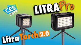 Litra Torch 20 amp Litra Pro  Action Camera Lighting  CES 2019 [upl. by Ivett]