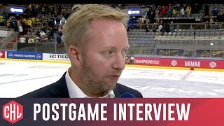 Postgame interviews Storhamar Hamar vs Djurgården Stockholm 23 [upl. by Sherrie]