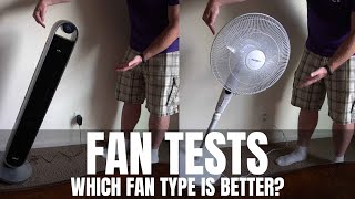 Tower fan vs Standing  Pedestal fan Which is best  I did these tests to find out [upl. by Halla]