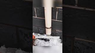 Winter Pipes Turn to Ice Sculptures A Rare Frozen Drain Adventure shorts [upl. by Zolner]