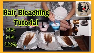 BLEACHING HAIR  3 TYPES OXIDANTS  SEE REAL RESULTS  TUTORIAL [upl. by Neicul]