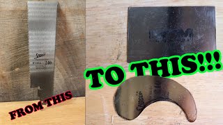 Turn your old saw blades into card scrapers  Woodworking [upl. by Ahsrat]