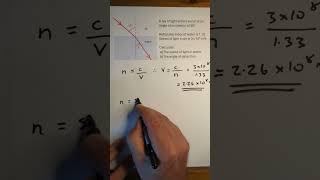 Refraction question for unit 1 BTEC applied science shorts [upl. by Ambrogino]