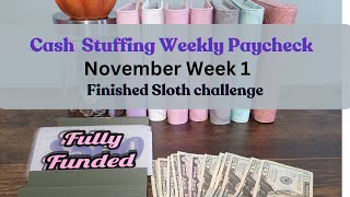 Paying Our Bills One Paycheck At a Time  November Week 1 Cash Envelope System  Sinking Funds [upl. by Nnylaf]