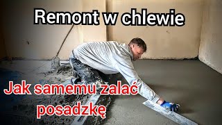 remont w chlewie 🏠 jak samemu zalać posadzkę [upl. by Enilatan]