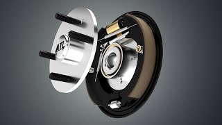 Drum Brake System  Autotechlabs [upl. by Ailaroc]