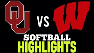 1 OU vs Wisconsin College Softball 2024 Mary Nutter Classic [upl. by Alaikim]