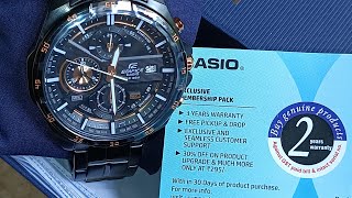 Casio EDifice Analog Dial Stainless Steel Mens Watch Chronograph 100M Water Resistant casiowatch [upl. by Gabie]