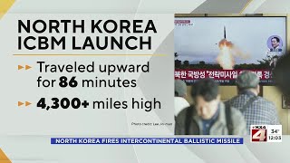 North Korea Fires Intercontinental Ballistic Missile [upl. by Strage826]