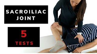 Sacroiliac joint tests  5 tests for SI joints [upl. by Hanser759]