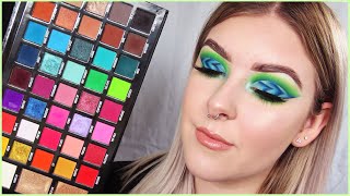 bPerfect Carnival XL Pro Palette Tutorial  Blue and Green Cutcrease [upl. by Melburn545]