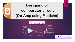 Implementation of comparator circuit using Multisim  All About ECE [upl. by Nnomae45]