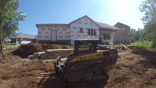 Outcropping Retaining Wall Appleton Lawn Snow Landscaping [upl. by Zacherie]