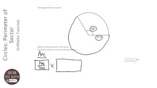 Circles Perimeter of Sector Grade 5  OnMaths GCSE Maths Revision [upl. by Fotzsyzrk]