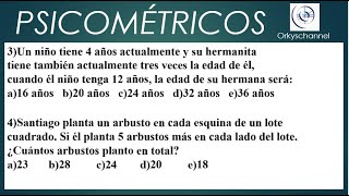 EJERCICIOS PSICOMÉTRICOS  SEGUNDA PARTE [upl. by Kizzee]