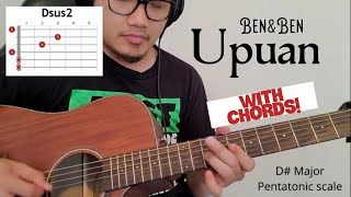 Upuan  BenampBen Cover with Chords  Guitar Tutorial  BYE2020 Version  Ben and Ben  Ben amp Ben [upl. by Nahtan]