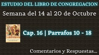 ESTUDIO DE LIBRO DE CONGREGACIÓN ✅ SEMANA DEL 14 AL 20 DE OCTUBRE [upl. by Hendrik]