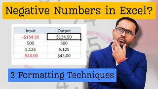 How to Show Negative Values in Excel 3 Formatting Techniques [upl. by Atinod]