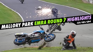 Mallory Park CrashesHighlights EMRA Round 7 131024 [upl. by Raseda]