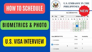 How to Schedule Biometrics and US Visa Interview Manila Embassy  New System  Step by Step Guide [upl. by Aelanna839]