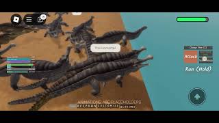 Sarcosuchus V3 WIP Showcase  Gameplay [upl. by Eniarol]