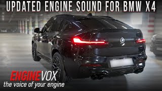 Diesel BMW X4 with nextgeneration custom active sound system ENGINEVOX [upl. by Enined]