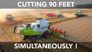 3 Claas Combines Working Together [upl. by Richmound]