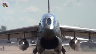 A7 Corsair Arrival And Departure At Fairford 2014 [upl. by Novahs]