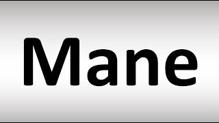 How to Pronounce Mane [upl. by Flosi]