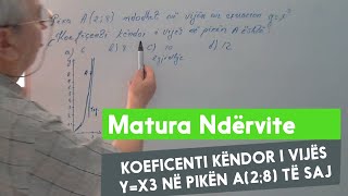 Matura Ndërvite  Koeficenti këndor I vijës yx3 në pikën A28 të saj [upl. by Obel]