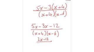 AQA Further Maths GCSE 2015 Paper 1 Q8  Algebraic Fractions [upl. by Ellingston456]