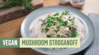 Vegan Mushroom Stroganoff Recipe  Humble Seedz [upl. by Gertie894]