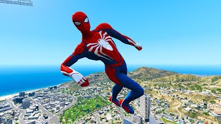 GTA 5 Spiderman Epic Jumps CompilationGTA V Fails Funny Moments [upl. by Noiramaj]