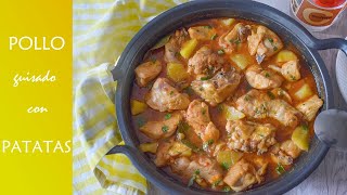 POLLO guisado con PATATAS y con una salsa de las de disfrutar y repetir [upl. by Ahsitauq798]