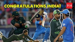 IND vs PAK India Defeats Pakistan in ODI World Cup 2023 with Rohit Sharma and Bowlers Power [upl. by Helsell]