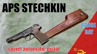 APS STECHKIN  Автоматический Пистолет Стечкина Soviet machine pistol [upl. by Hammerskjold]