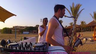 Deephouse Sunset in Somabay Egypt Live Saxophone and Percussion [upl. by Noremmac828]