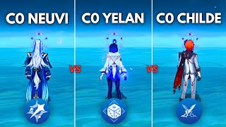 Who is BEST F2P HYDRO DPS  Childe vs Neuvi vs Yelan  Genshin Impact [upl. by Oznecniv223]