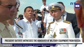 President Duterte witnesses the handover of military equipment from Russia [upl. by Prinz]