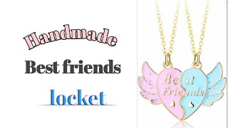 DIY Friendship Day Gift ideas Handmade easyBest friends heart locketFriendship day craft [upl. by Refiffej]