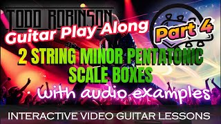 The Minor Pentatonic Scale  2 String boxes PLAY ALONG lesson  Part 4 minorpentatonic [upl. by Nelag56]