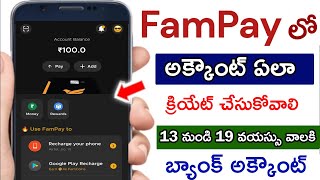 How To Use Fampay In Telugu  FamPay Zero Balance Account Opening without Pan Card for Teens fampay [upl. by Mara]