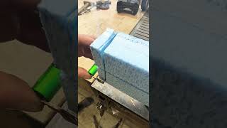 Cutting polystyrene foam with a battery [upl. by Amadis]