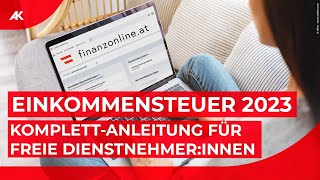 FinanzOnline Einkommensteuererklärung 202324 in Österreich  KomplettAnleitung [upl. by Sletten973]