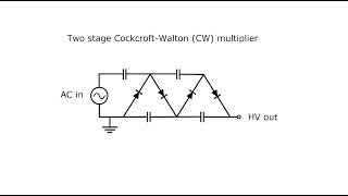 CockcroftWalton CW voltage multiplier Part one 40 kV [upl. by Glass867]