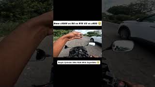 S1000 vs R6 vs R15 vs z900 😂 viral viralvideo shortvideo kawasaki [upl. by Carder]